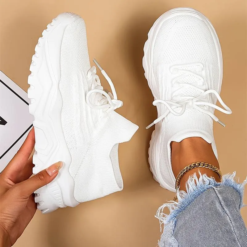 Women’s Chunky Knit Sneakers | Lightweight & Stylish