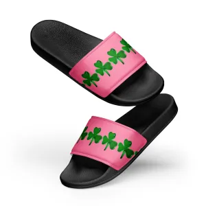 Women's Pink Clover Slides