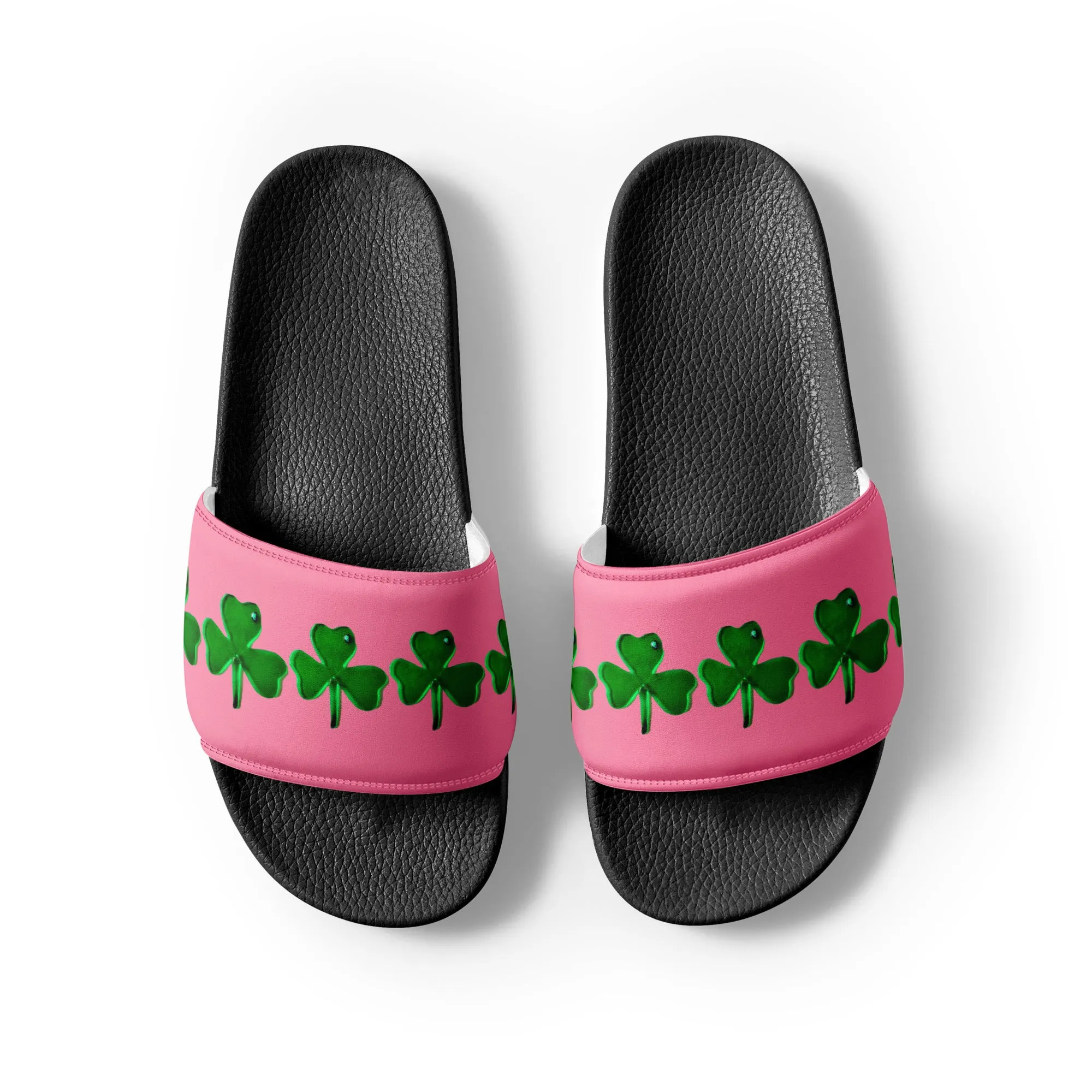 Women's Pink Clover Slides