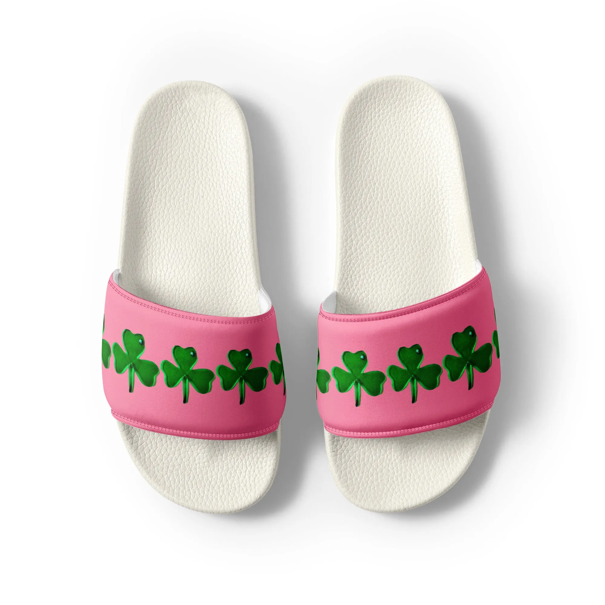 Women's Pink Clover Slides