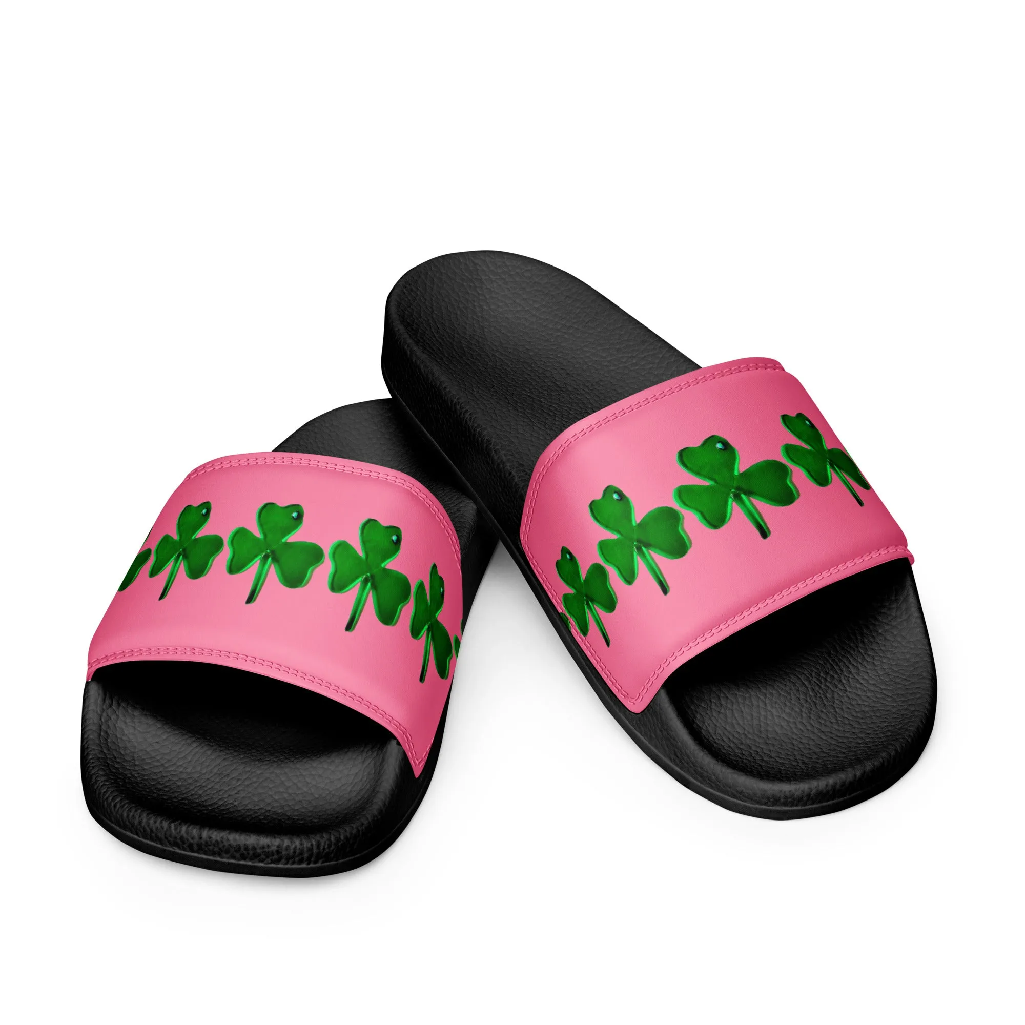 Women's Pink Clover Slides