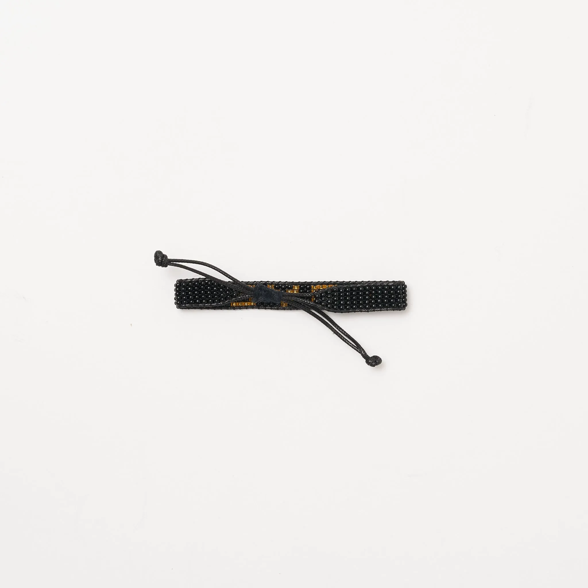 Woven LOVE Bracelet - Black/Gold